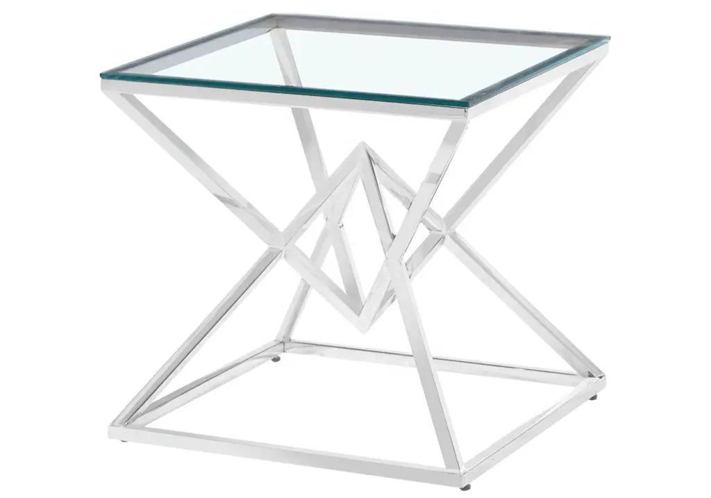 Bout canapé design chromé - Vue 1