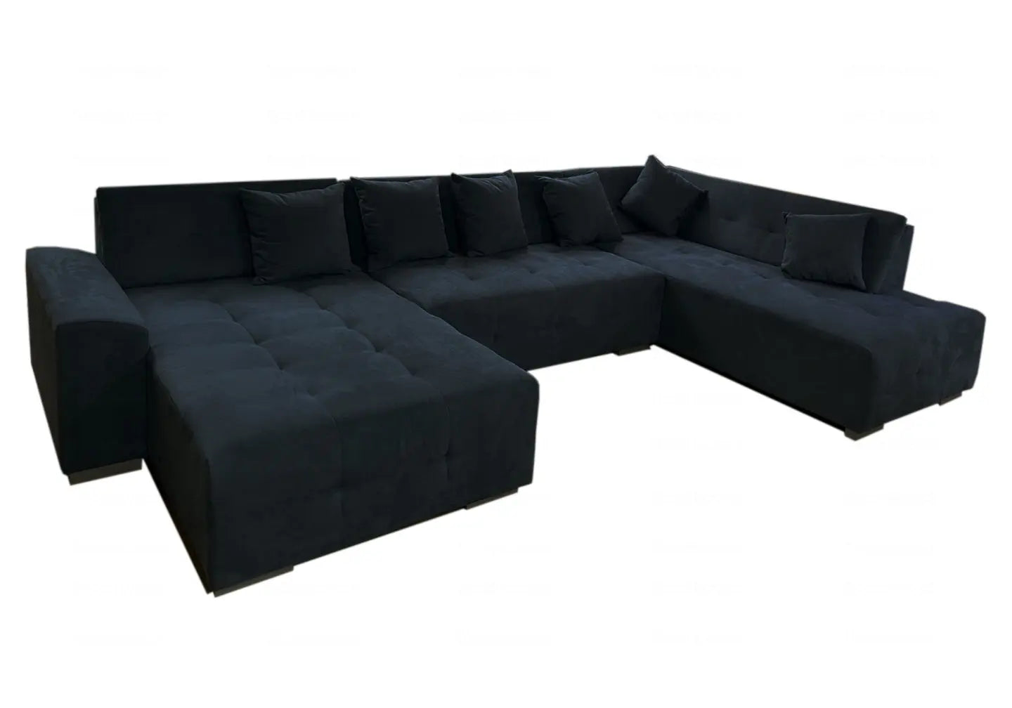Canapé angle U velours bleu SALIA New Design