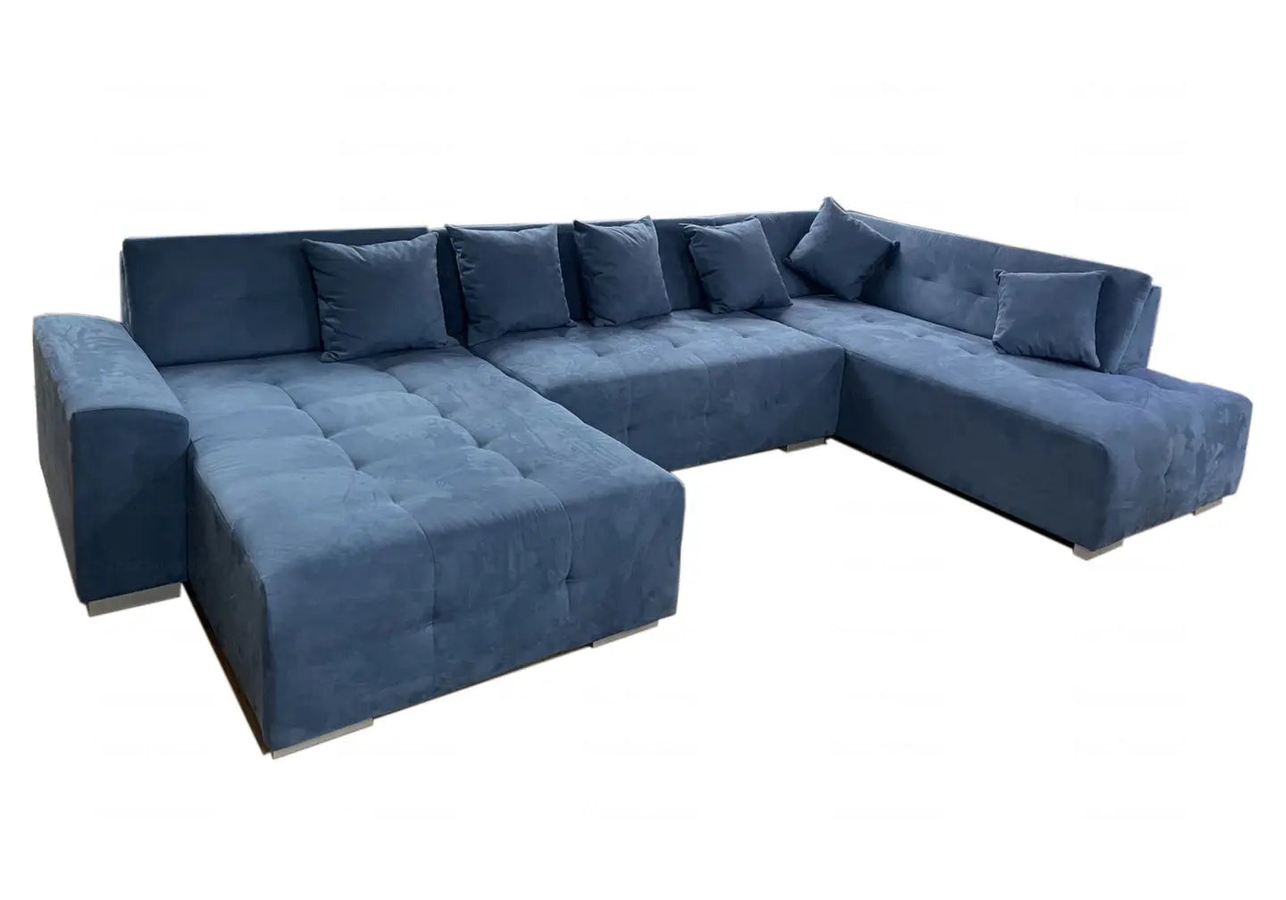 Canapé angle U velours gris SALIA New Design