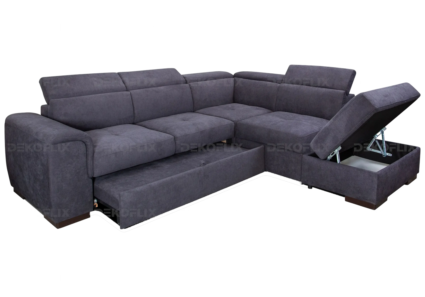 Canapé angle convertible anthracite – Galerie du Mobilier