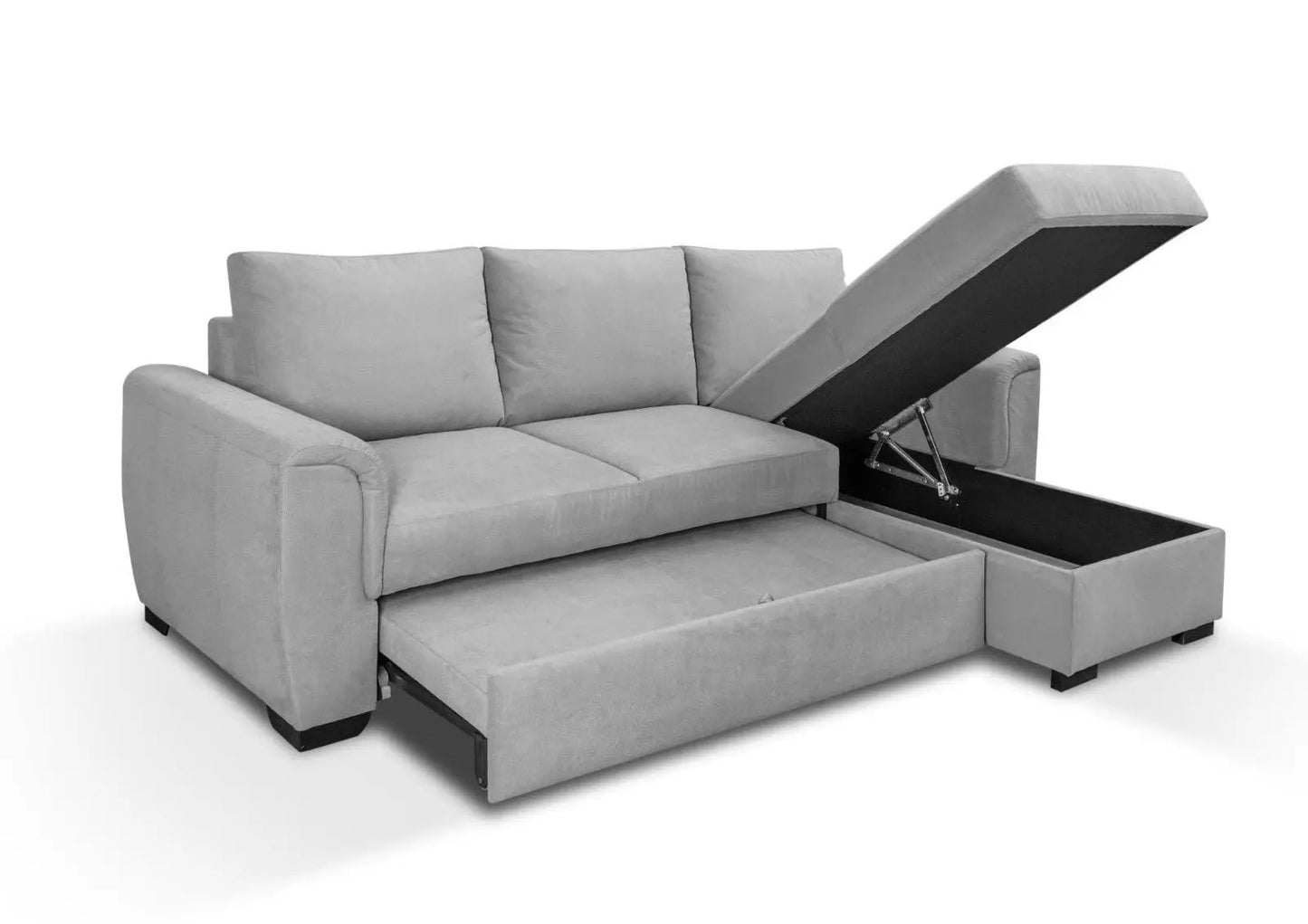 Canapé angle convertible gris – Galerie du Mobilier