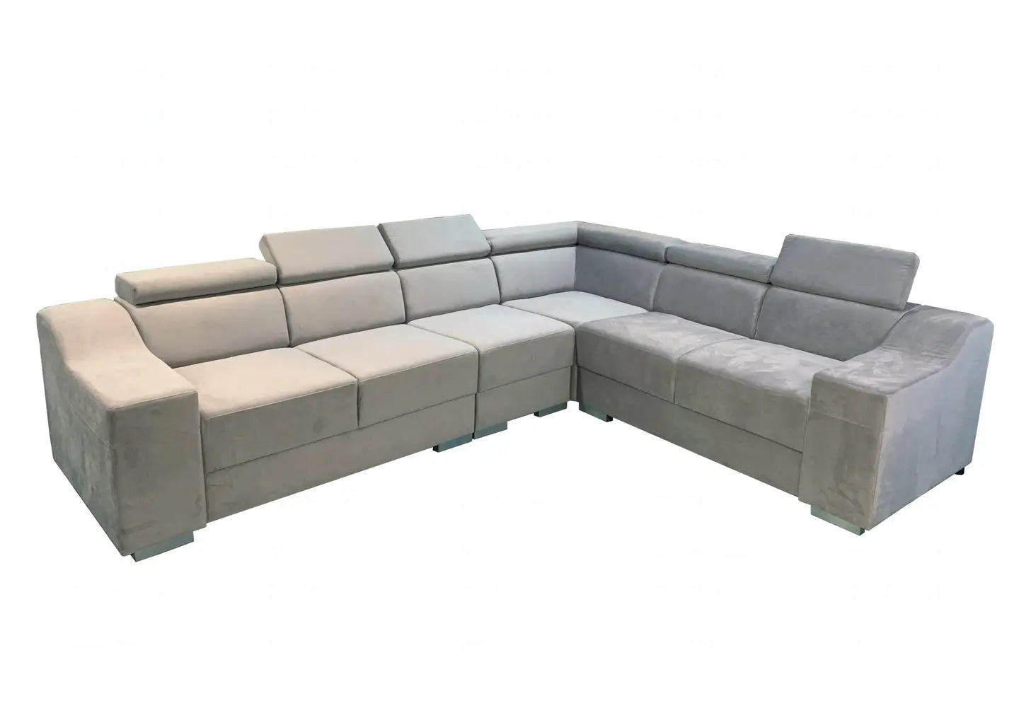 Canapé angle design gris - Vue 1