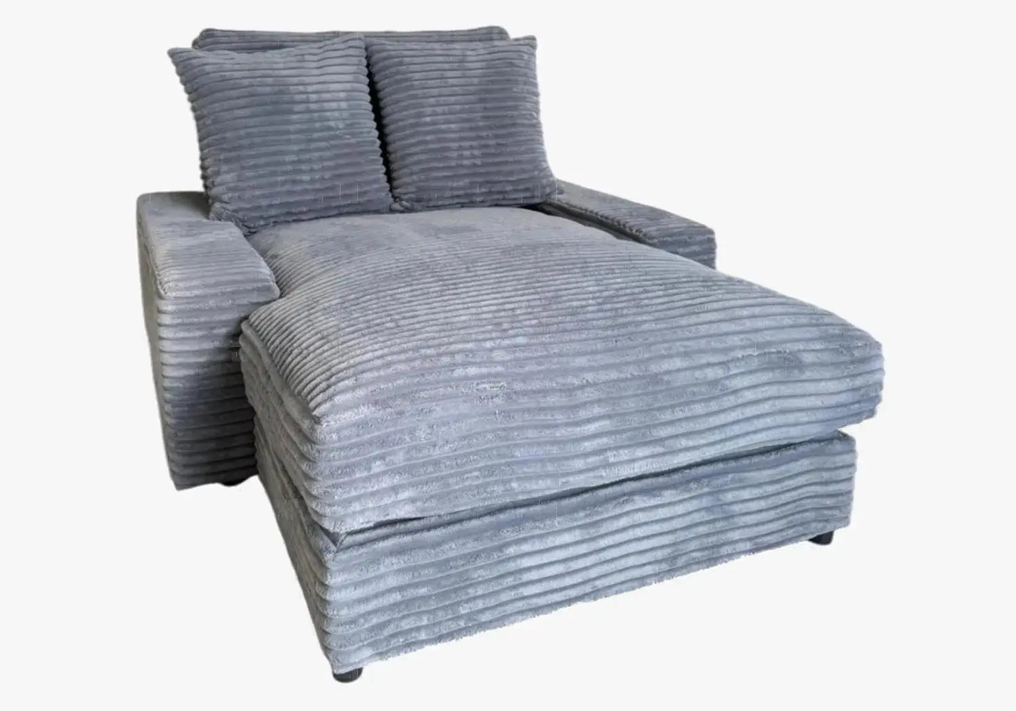 Canapé moderne tissu cotele ecru – Galerie du Mobilier