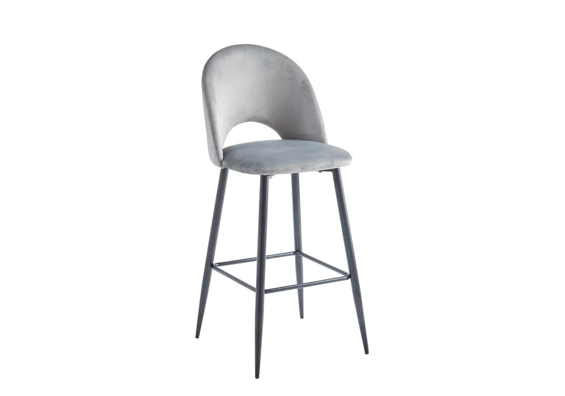 Chaise de bar noire gris GRETUS (lot de 4) New Design