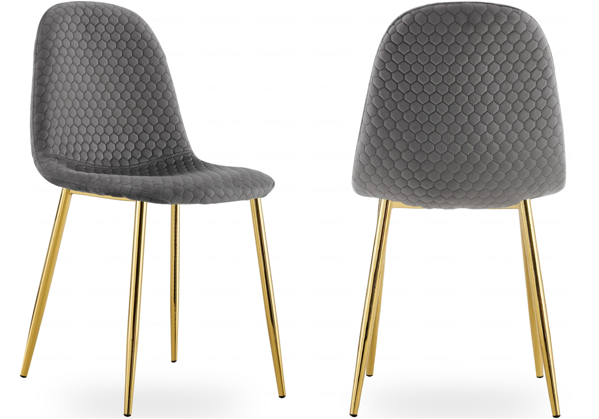 Chaises scandinaves en velours alvéolé – Galerie du Mobilier - Vue 1