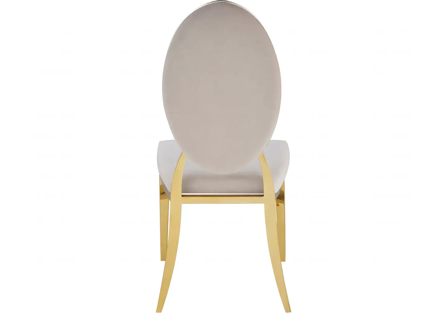 Chaise médaillon capitonnée dorée moka NEO New Design