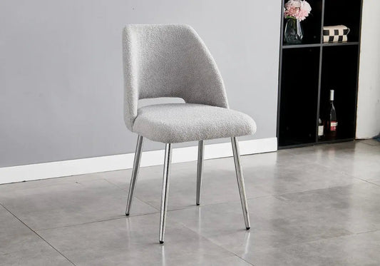 Chaises chromées gris LEONI (lot de 4) New Design