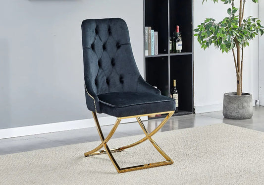 Chaises dorées noires tête de lion GLADE (lot de 4) New Design