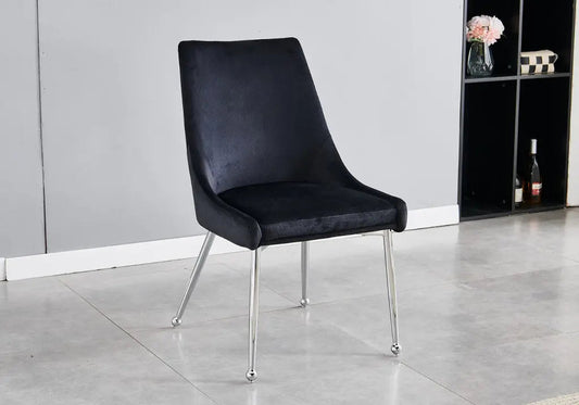 Chaises poignées velours noir GEMA (lot de 4) New Design