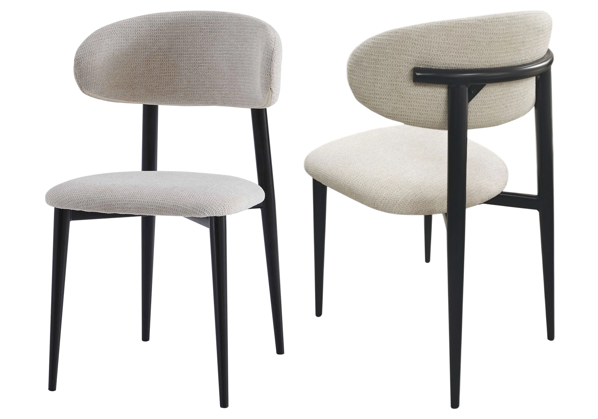 Chaise salle à manger noir beige – Terra x4 – Galerie du Mobilier - Vue 1