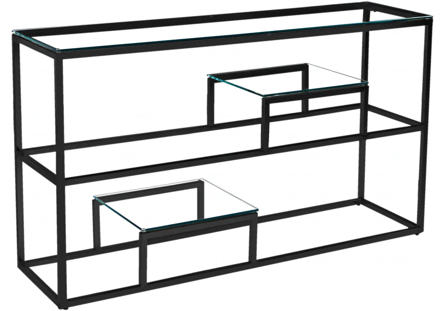 Console noire verre trempé – Galerie du Mobilier - Vue 1