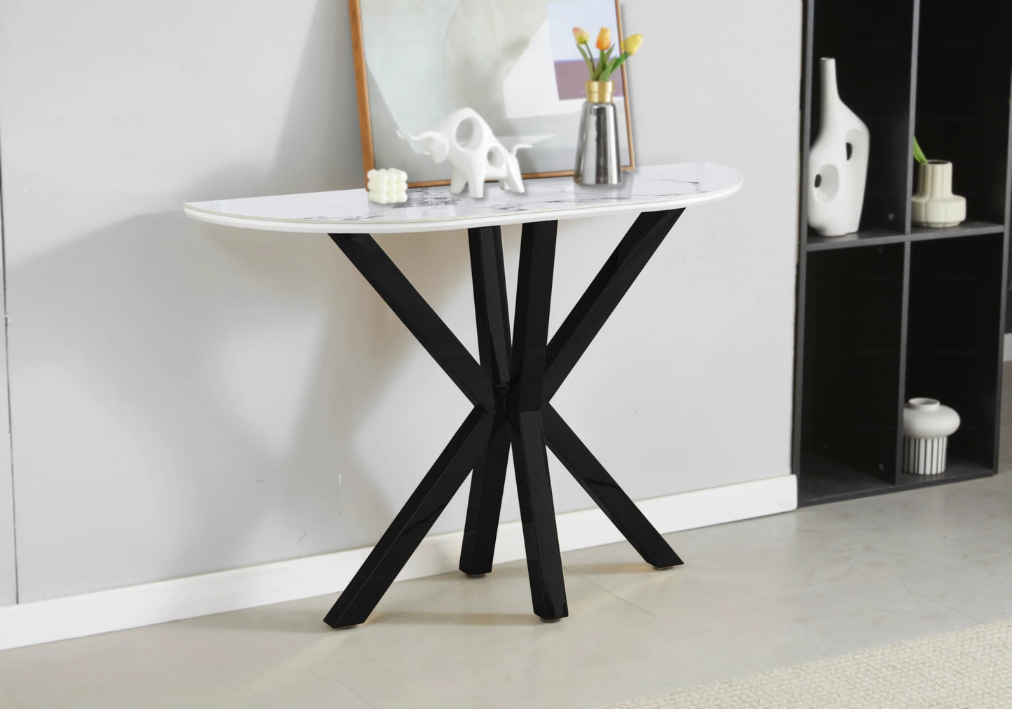 Chaises Velours Gris Pieds Noirs OPHELIA – Lot de 4 - Galerie du Mobilier