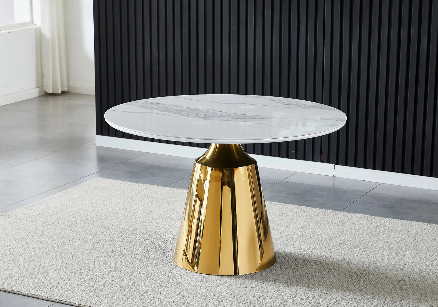 Ensemble Table Marbre et Chaises Moka CHLOE Galerie du Mobilier