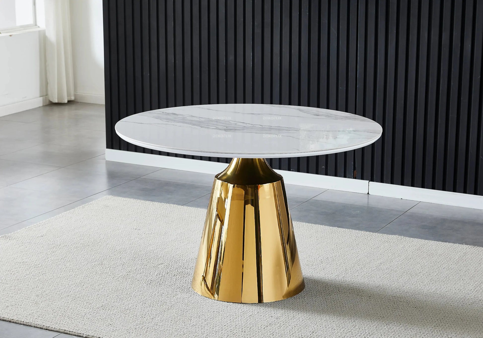 Ensemble Table Marbre et Chaises Moka CHLOE Galerie du Mobilier