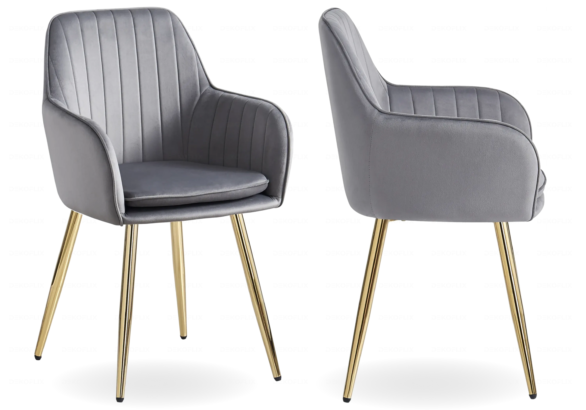 Ensemble table marbre blanc et chaises anthracite doré TROPHEE Galerie du Mobilier