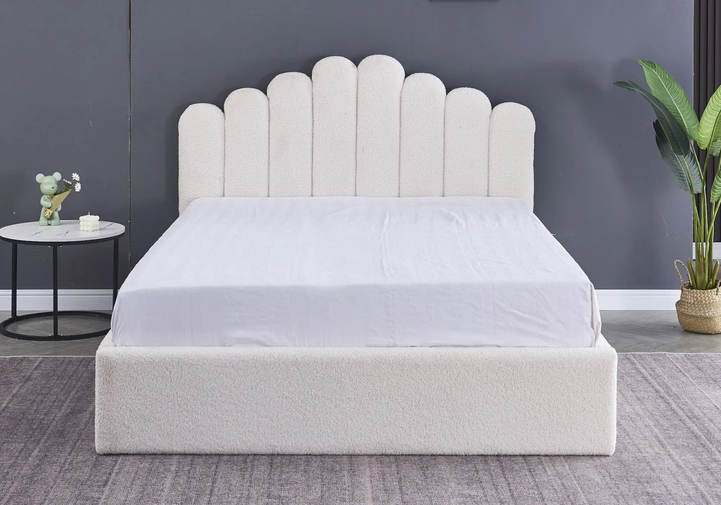 Lit coffre velours doudou capitonné CARLA New Design