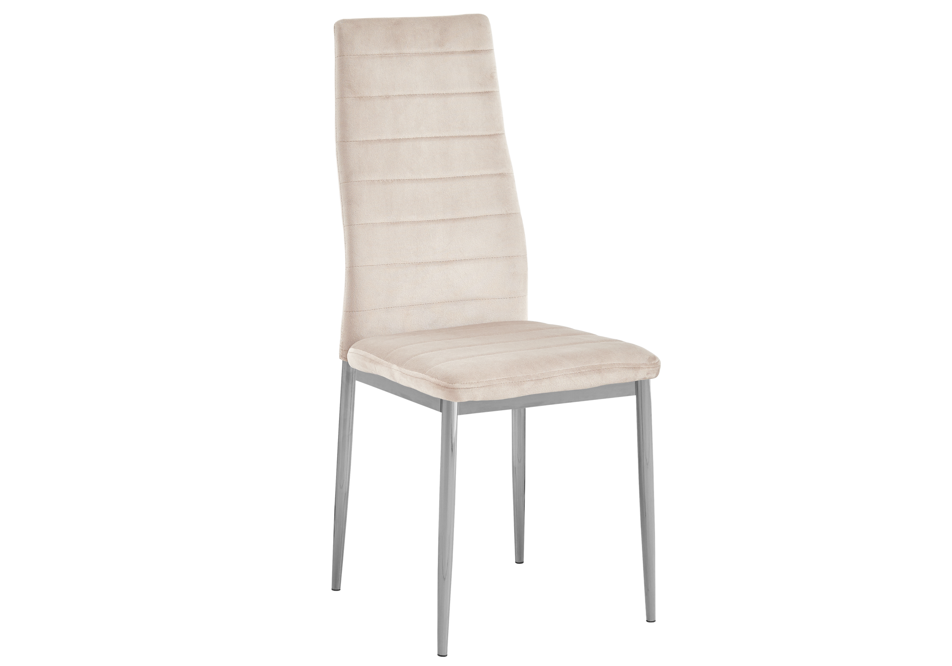 Lot de 6 chaises velours beige argent – Alto – Galerie du Mobilier - Vue 1