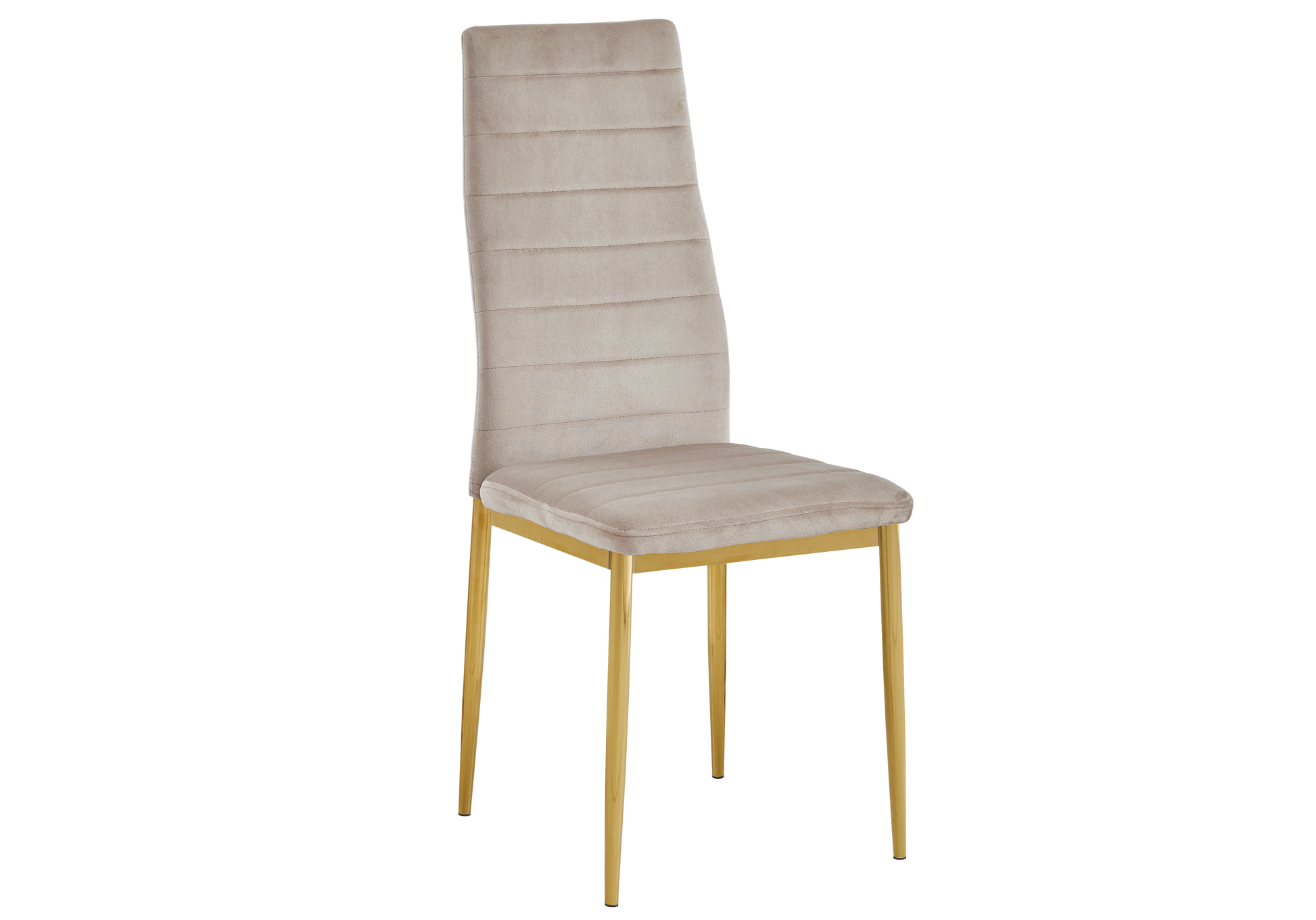 Lot de 6 chaises velours taupe dorées – Alto – Galerie du Mobilier - Vue 1