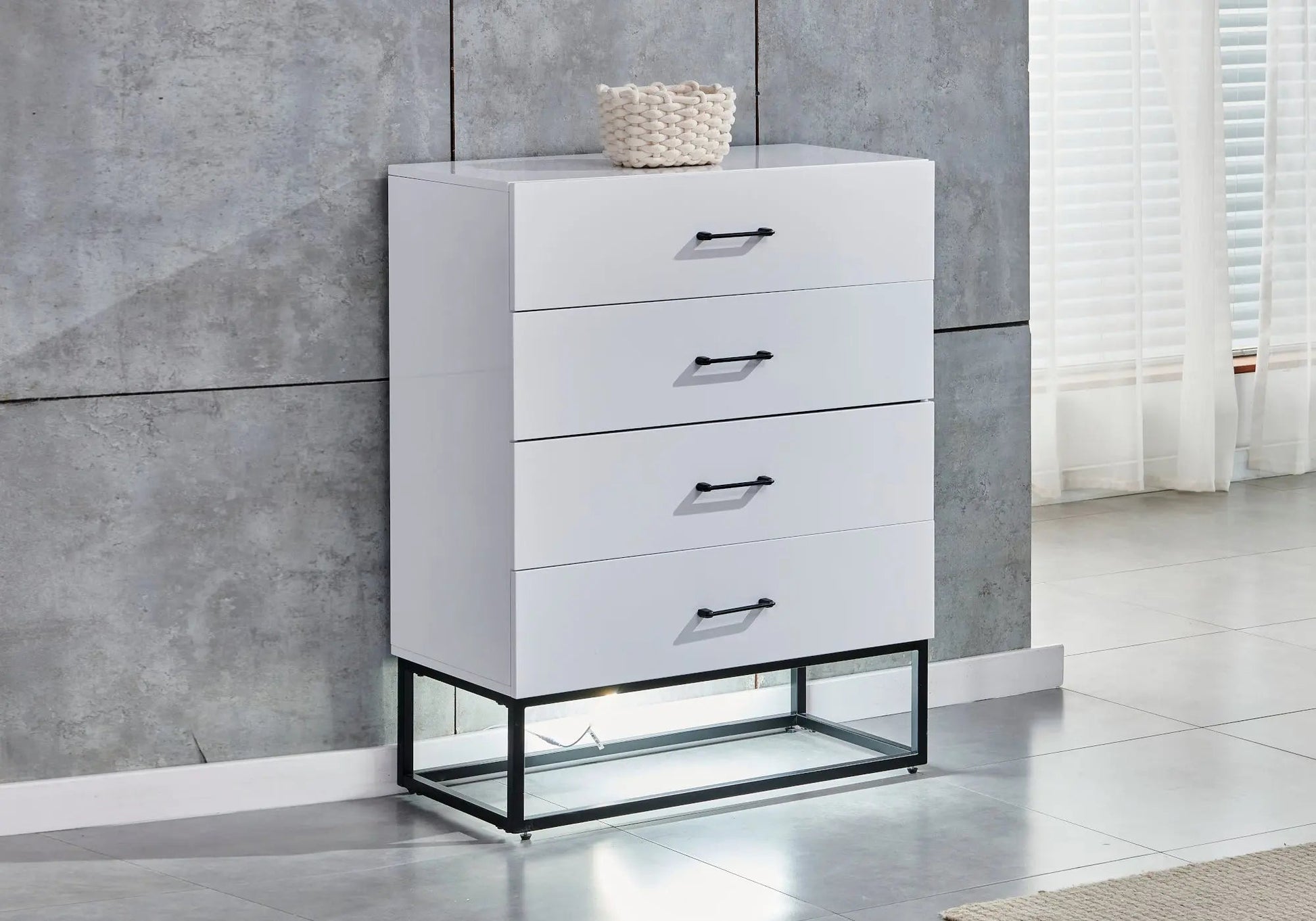 Meuble rangement laqué blanc ALYA Galerie du Mobilier