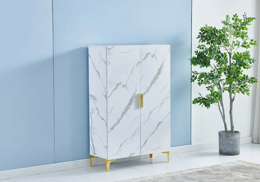 Meuble rangement marbre blanc AMIR Galerie du Mobilier
