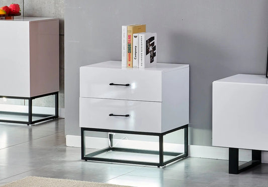 Petit meuble rangement laqué blanc ALYA Galerie du Mobilier
