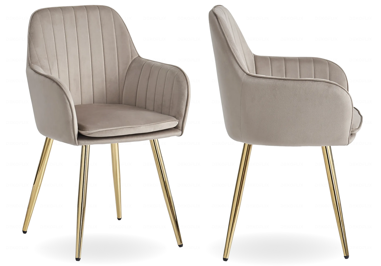 Salle à manger marbre noir doré avec chaises taupe TROPHEE Galerie du Mobilier