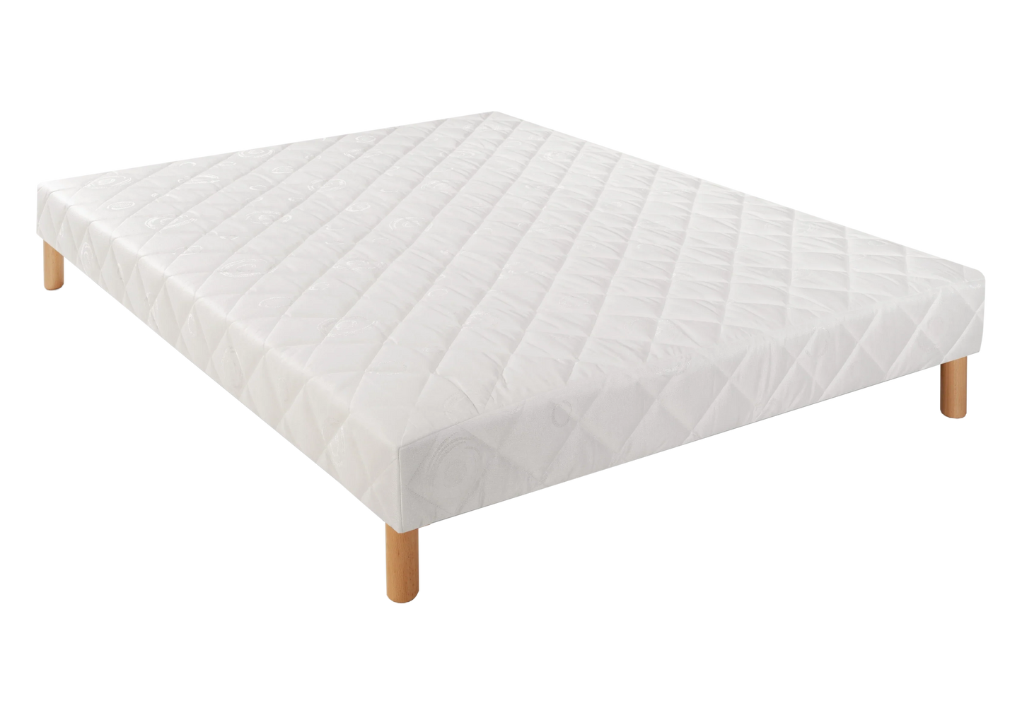 Sommier 2 places tapissier pieds bois – Galerie du Mobilier
