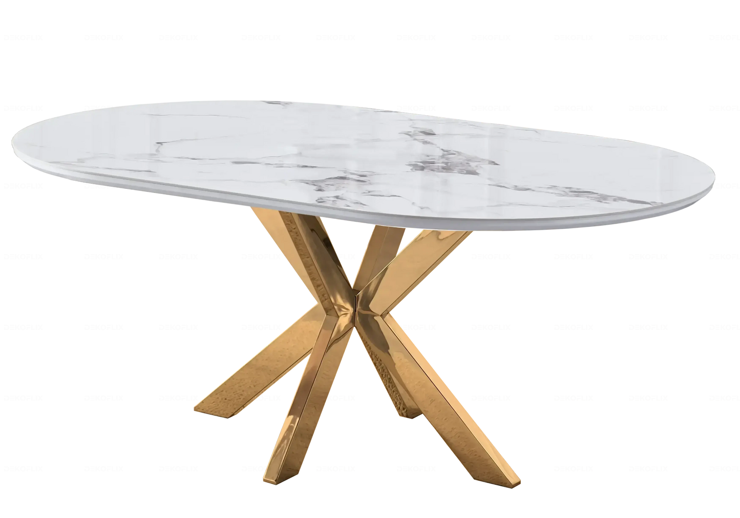 Table Marbre Blanc et Chaises Noires Dorés – OPHELIA Galerie du Mobilier