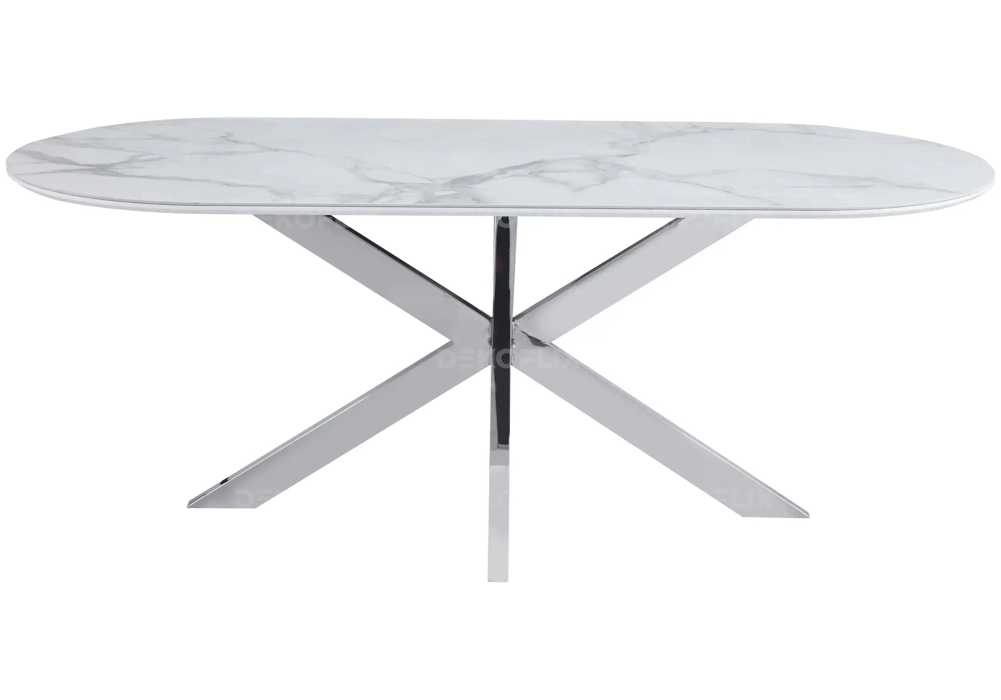 Table à manger céramique marbre blanc – Galerie du Mobilier - Vue 1