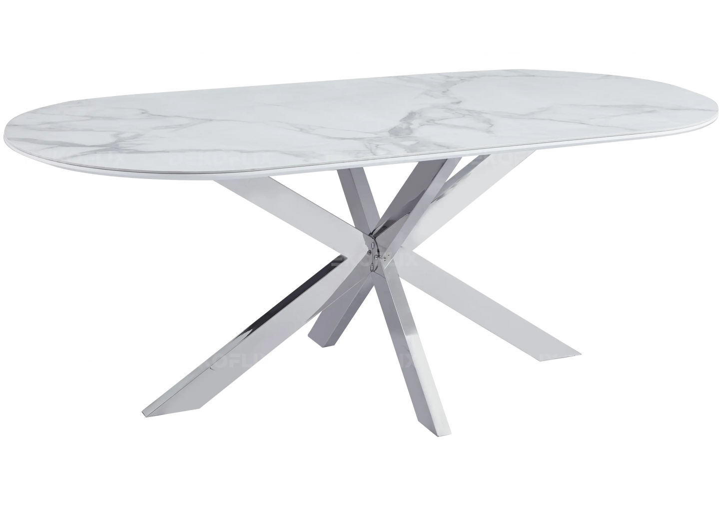 Table à manger céramique marbre blanc – Galerie du Mobilier