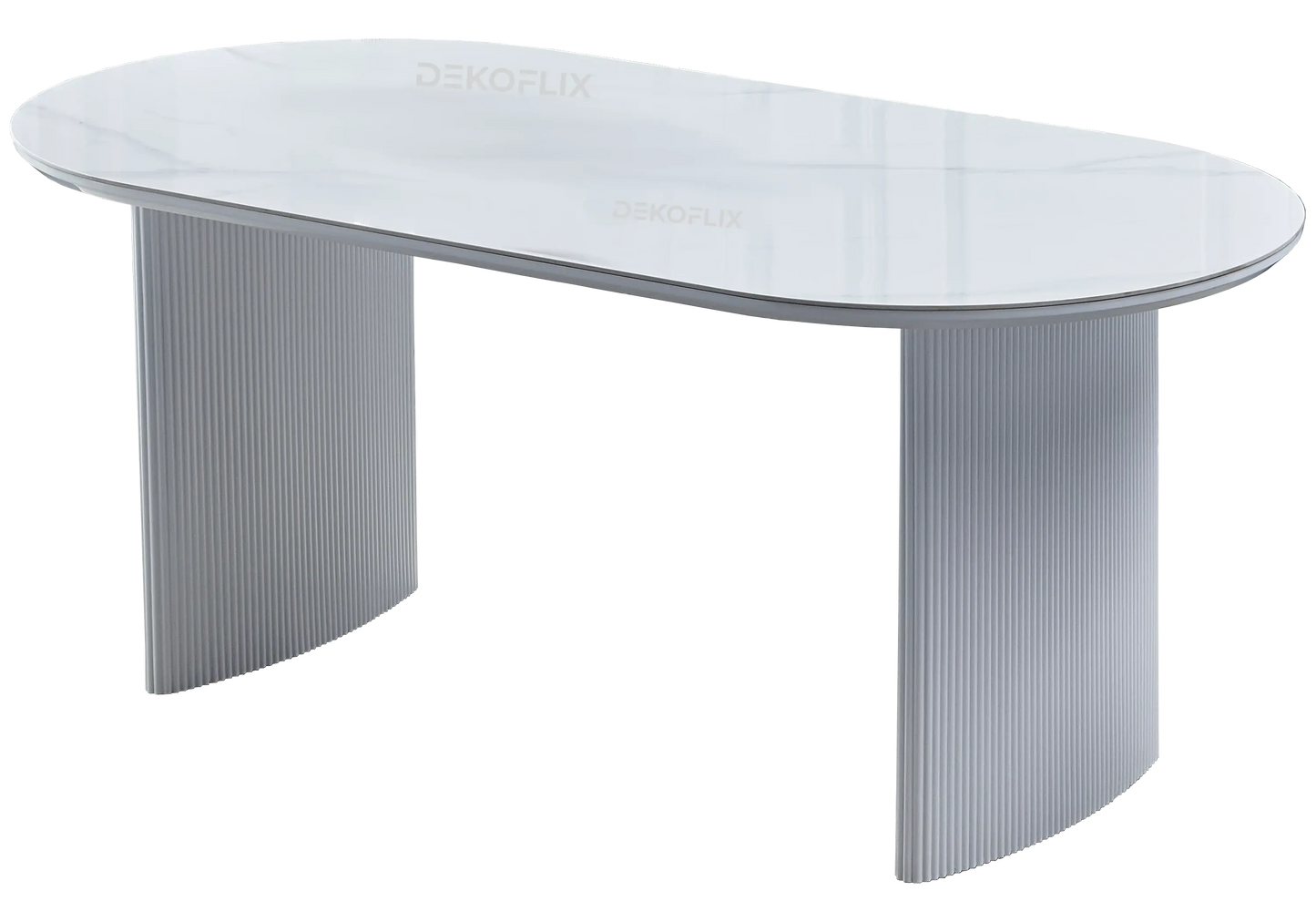 Table à manger céramique marbre blanc JOSEPHINE Galerie du Mobilier