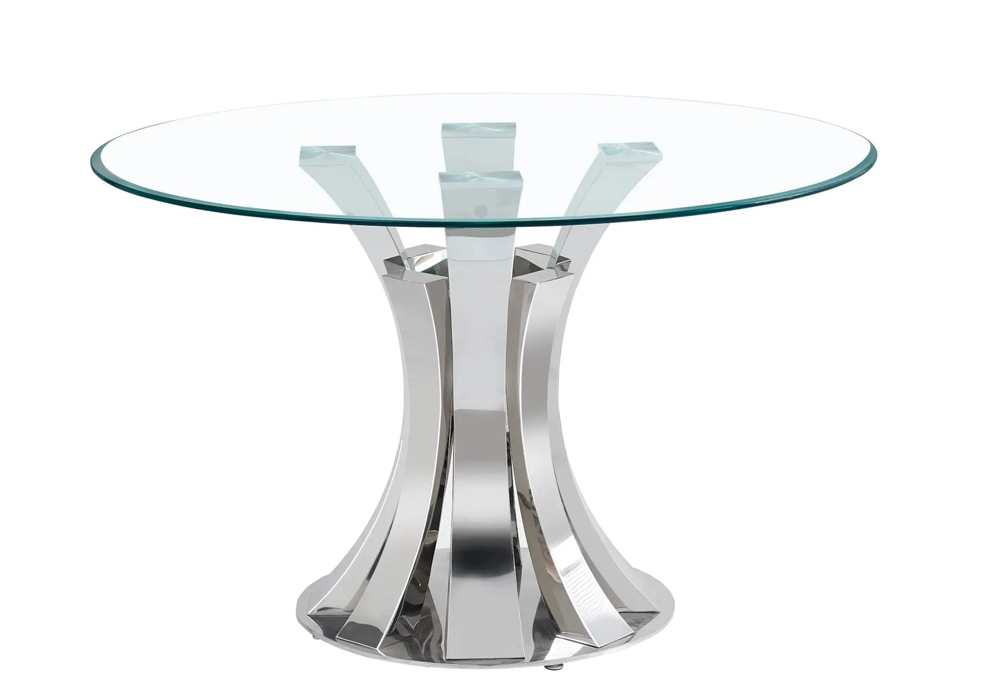 Table à manger chrome céramique marbre blanc – Galerie du Mobilier