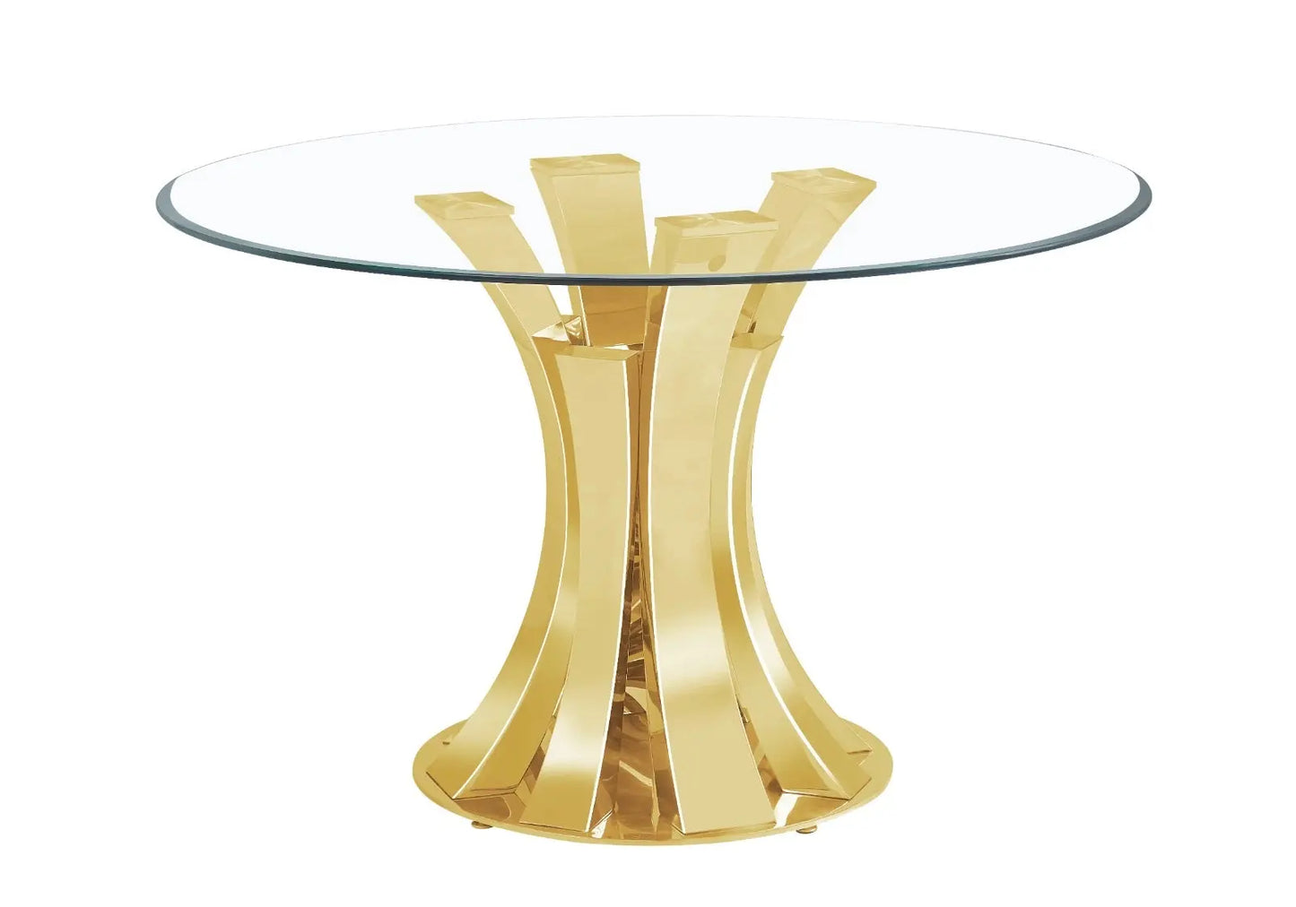 Table à manger dore transparent – Galerie du Mobilier - Vue 1