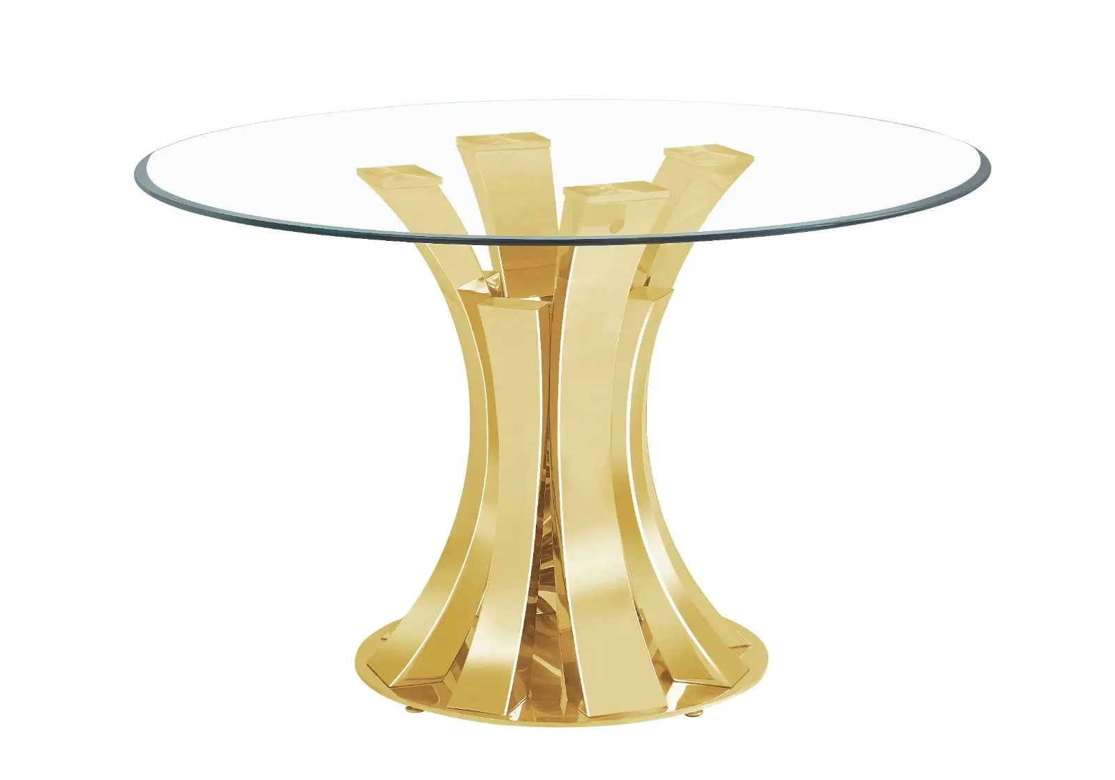 Table à manger dore transparent – Galerie du Mobilier - Vue 1