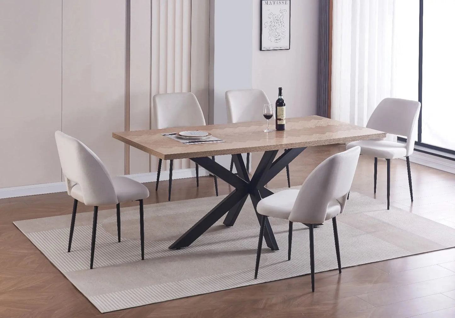Table à manger noir en noir chêne – Galerie du Mobilier