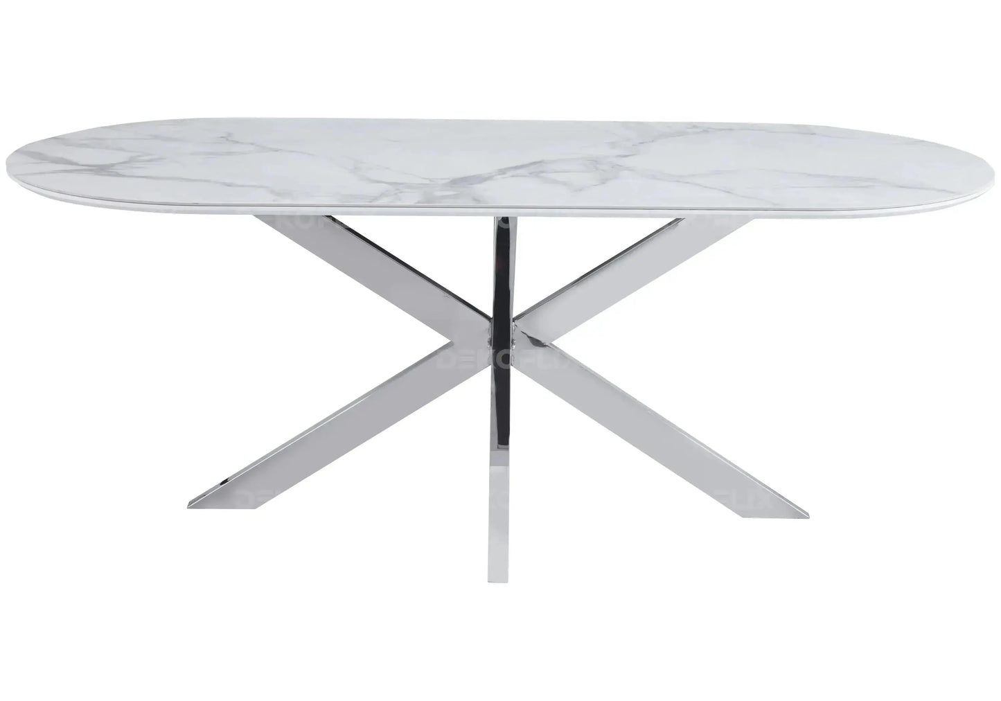 Table à manger noire céramique marbre blanc – Galerie du Mobilier