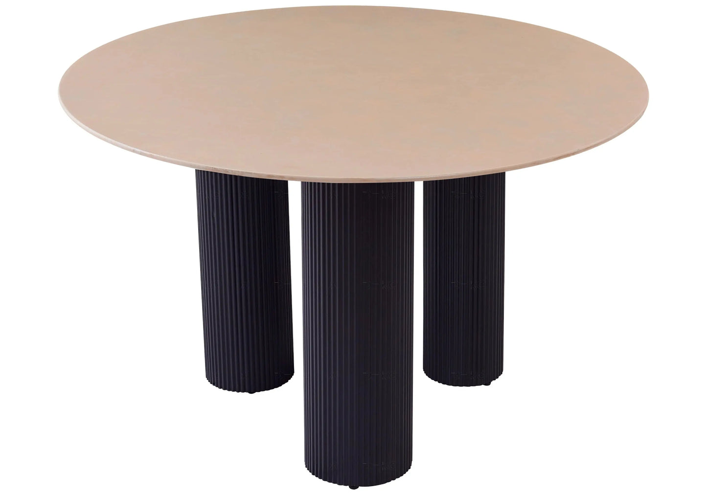 Table à manger pied noir céramique marbre blanc – Galerie du Mobilier