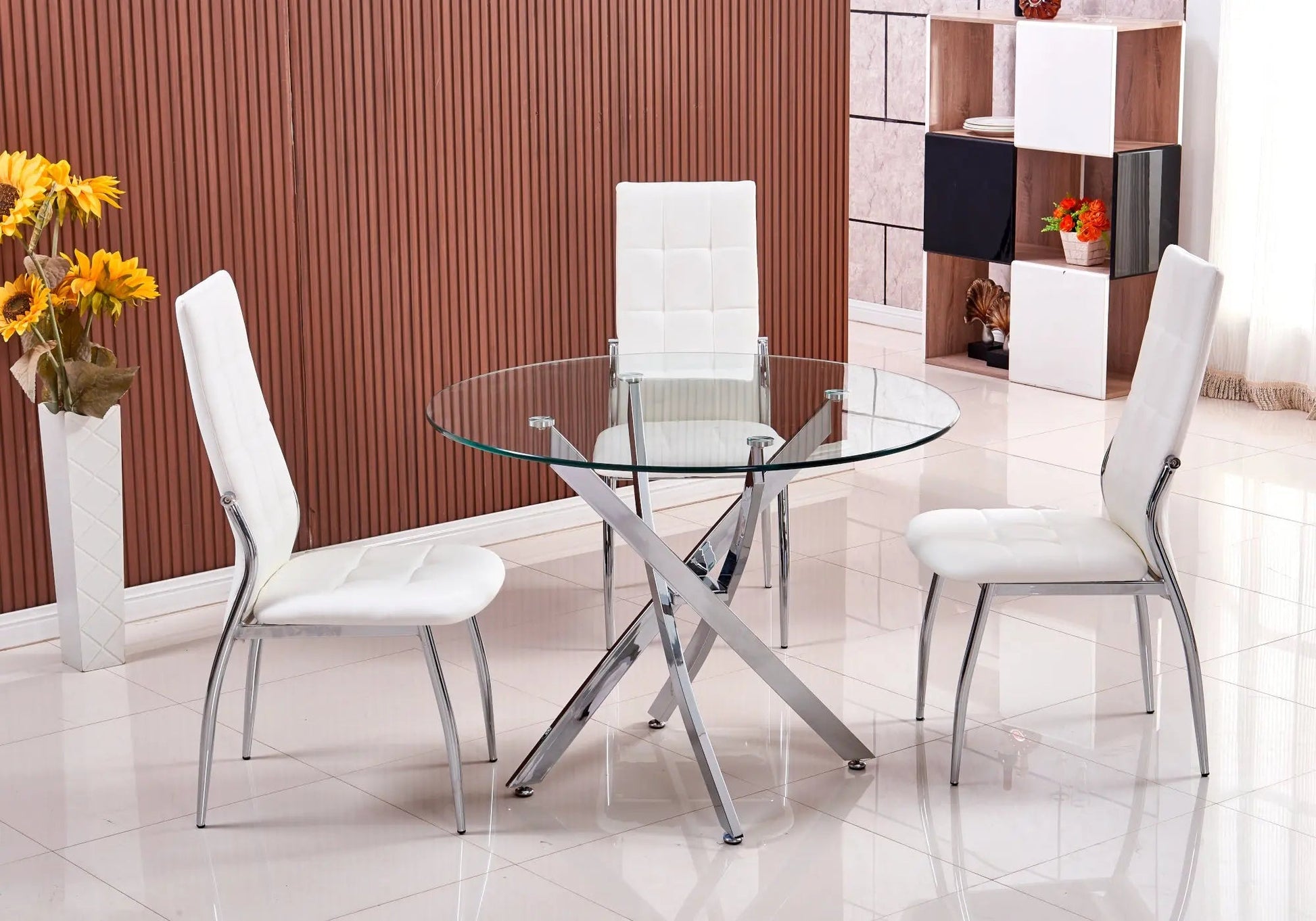 Table à manger transparent OLIVIA Galerie du Mobilier