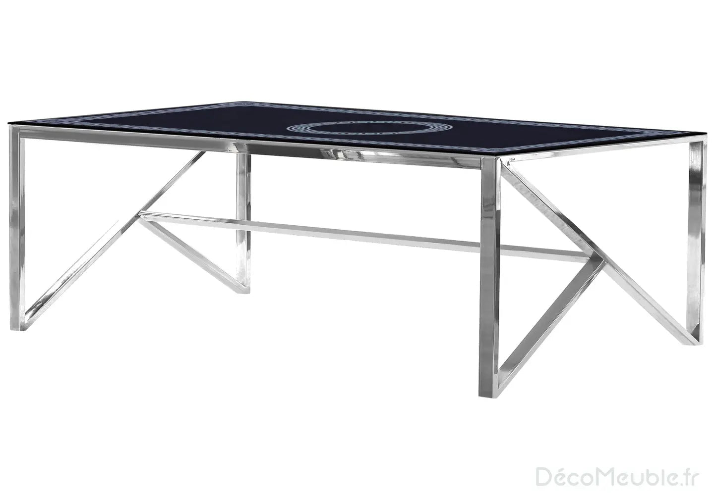 Table basse argent versace NIHAL Galerie du Mobilier