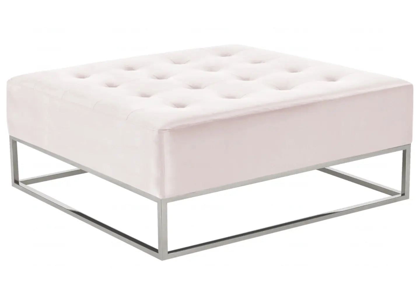 Table basse capitonnée écru – Galerie du Mobilier - Vue 1