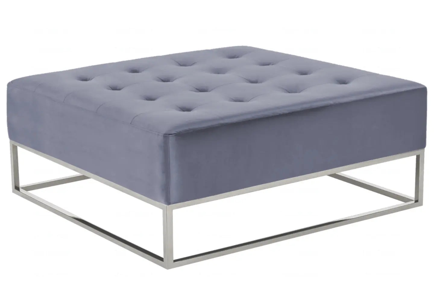 Table basse capitonnée gris – Galerie du Mobilier - Vue 1
