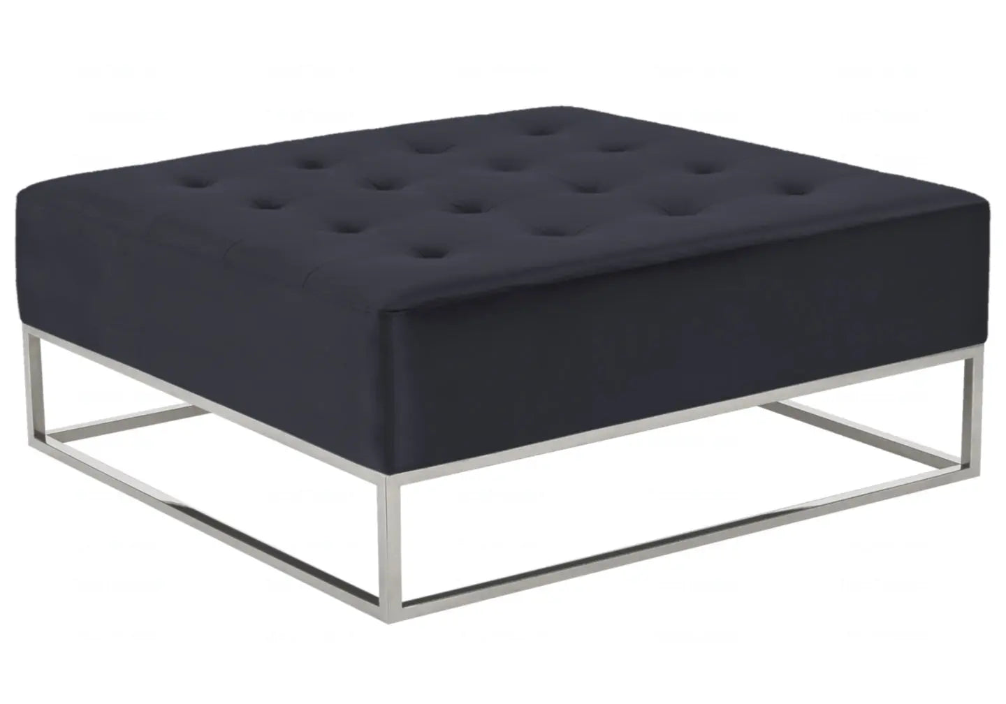 Table basse capitonnée noir – Galerie du Mobilier - Vue 1