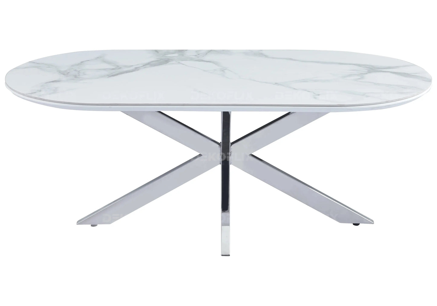 Table basse dorée céramique marbre blanc – Galerie du Mobilier