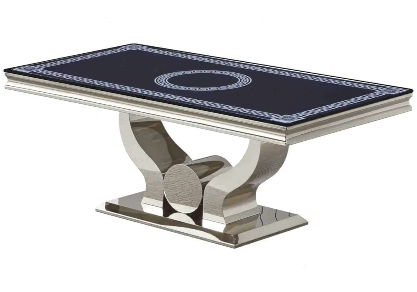 Table basse marbre gris argent TROPHEE Galerie du Mobilier
