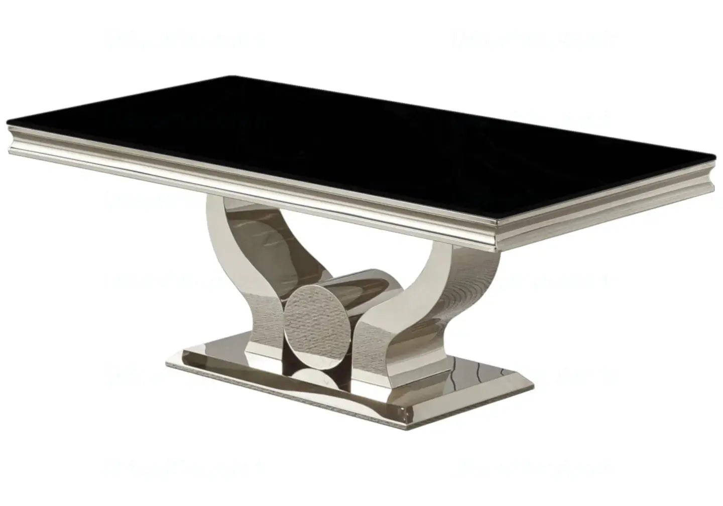 Table basse marbre gris argent TROPHEE Galerie du Mobilier