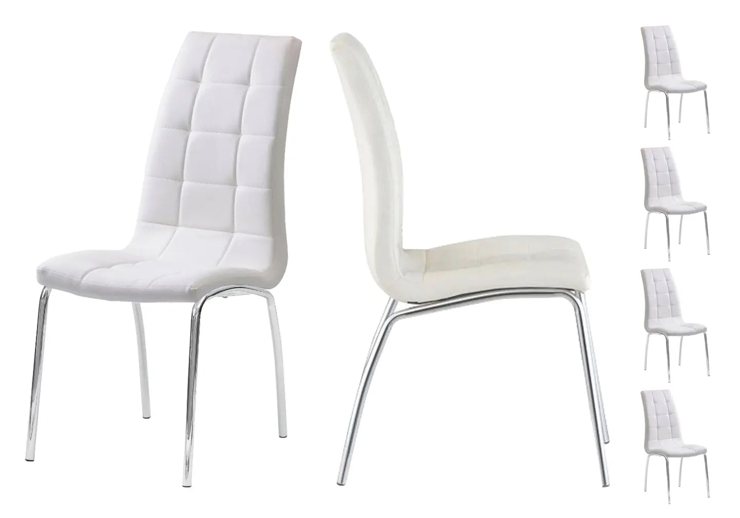 Table ronde 6 chaises marbre blanc OLIVIA New OLIVIA