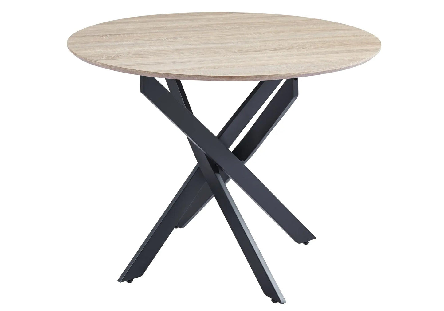 Table ronde noire bois chêne - Joy – Galerie du Mobilier - Vue 1