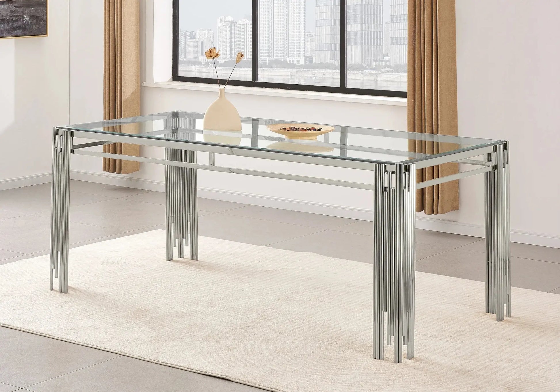 Table salle à manger en verre – Galerie du Mobilier - Vue 1