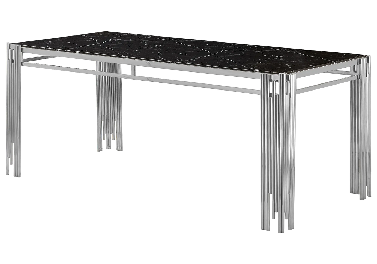 Table salle à manger marbre noir – Galerie du Mobilier