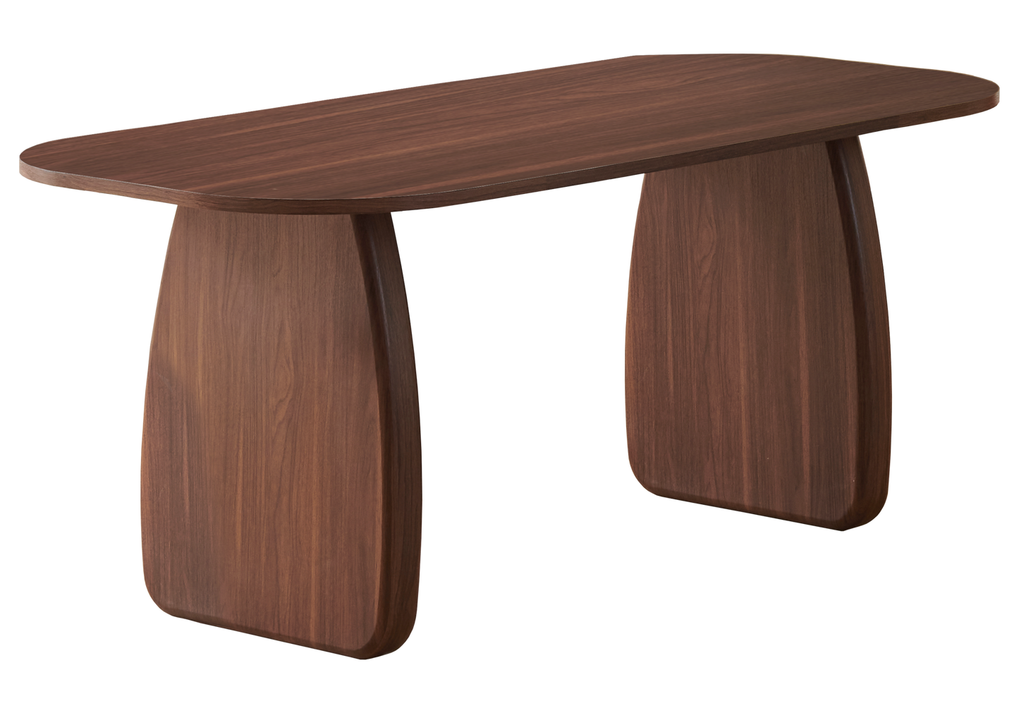 Table à manger ovale bois noyer Japandi – Kuro – Galerie du Mobilier - Vue 1
